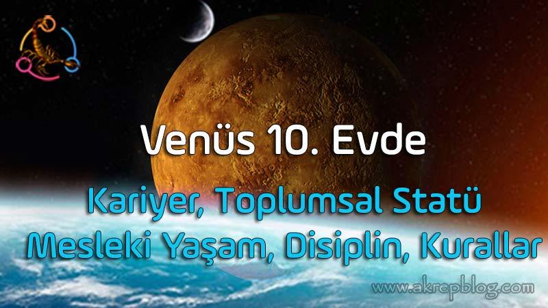 Venüs 10. Evde, 10. evde Venüs, Kariyer, toplumsal statü, mesleki yaşam, disiplin, kurallar, olumlu ve olumsuz etkileri