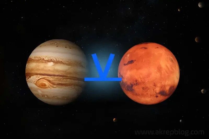 Jüpiter Mars Yarı Altmışlık Açısı