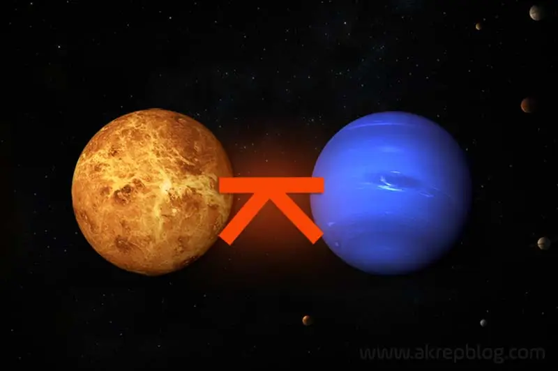 Venüs Neptün Quincunx Açısı