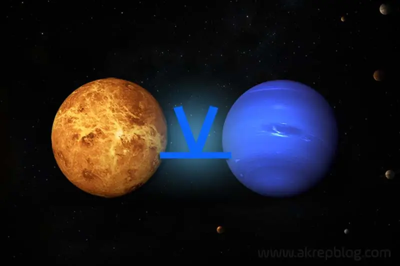 Venüs Neptün Yarı Altmışlık Açısı