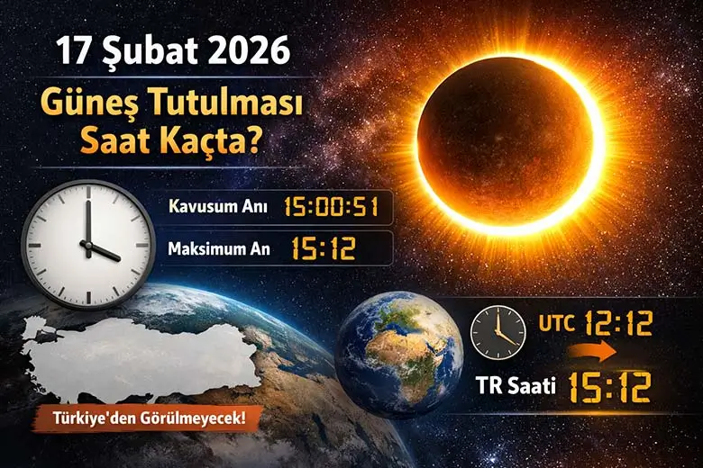 17 Şubat 2026 Güneş Tutulması Ne Zaman ve Saat Kaçta?