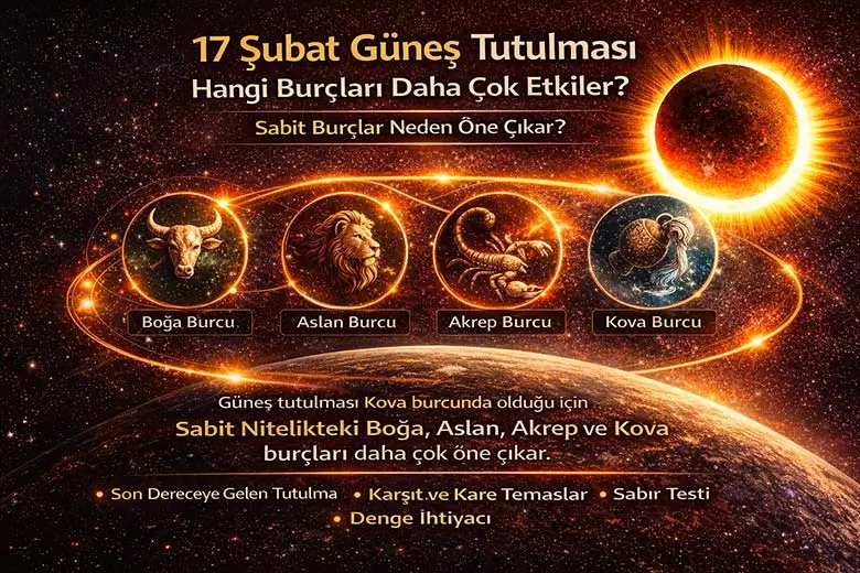 17 Şubat Güneş Tutulması Hangi Burçları Daha Çok Etkiler? Sabit Burçlar Neden Öne Çıkar?