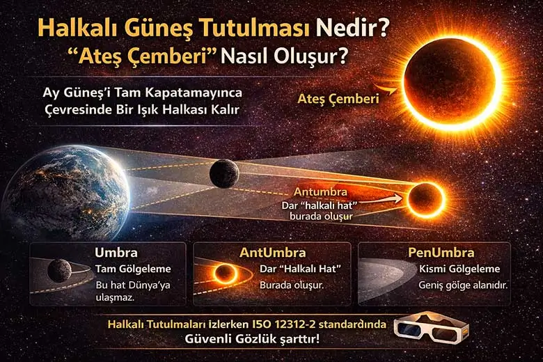 Halkalı Güneş Tutulması Nedir? Ateş Çemberi Nasıl Oluşur?