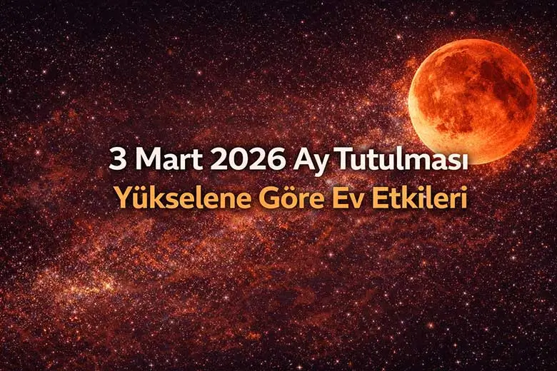 3 Mart 2026 Ay Tutulması ve Yükselene Göre Ev Etkileri