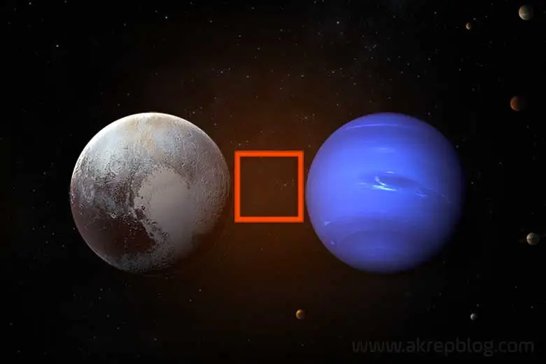 Pluto neptün kare açısı – Plüton neptün karesi, simgesi ve kare açısını gösteren görsel resim.