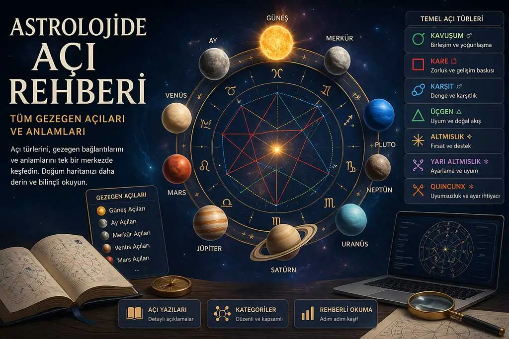 Astrolojide Açı Rehberi – Tüm Gezegen Açıları ve Anlamları