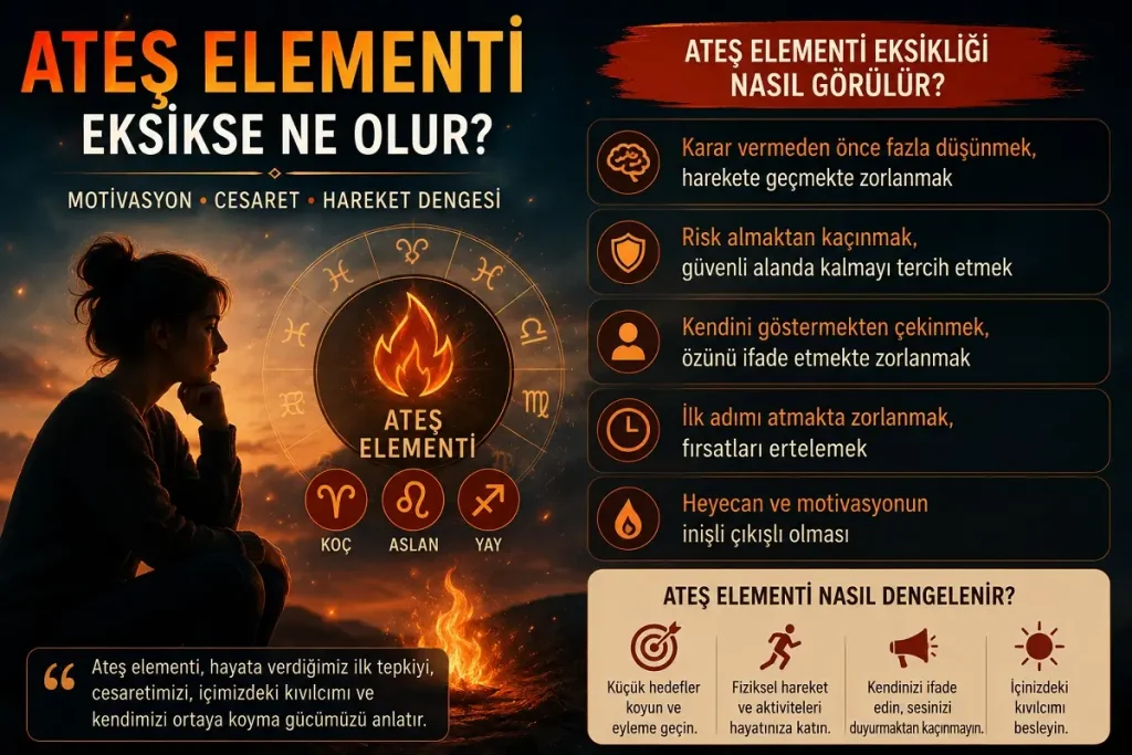Ateş Elementi Eksikse Ne Olur? Cesaret ve Hareket Eksikliği