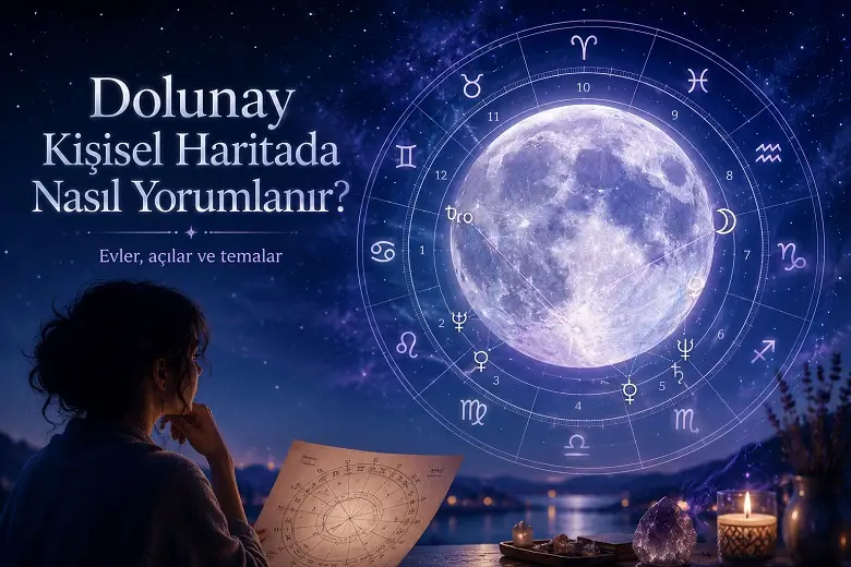 Dolunay Kişisel Haritada Nasıl Yorumlanır? Ev ve Açı Etkileri