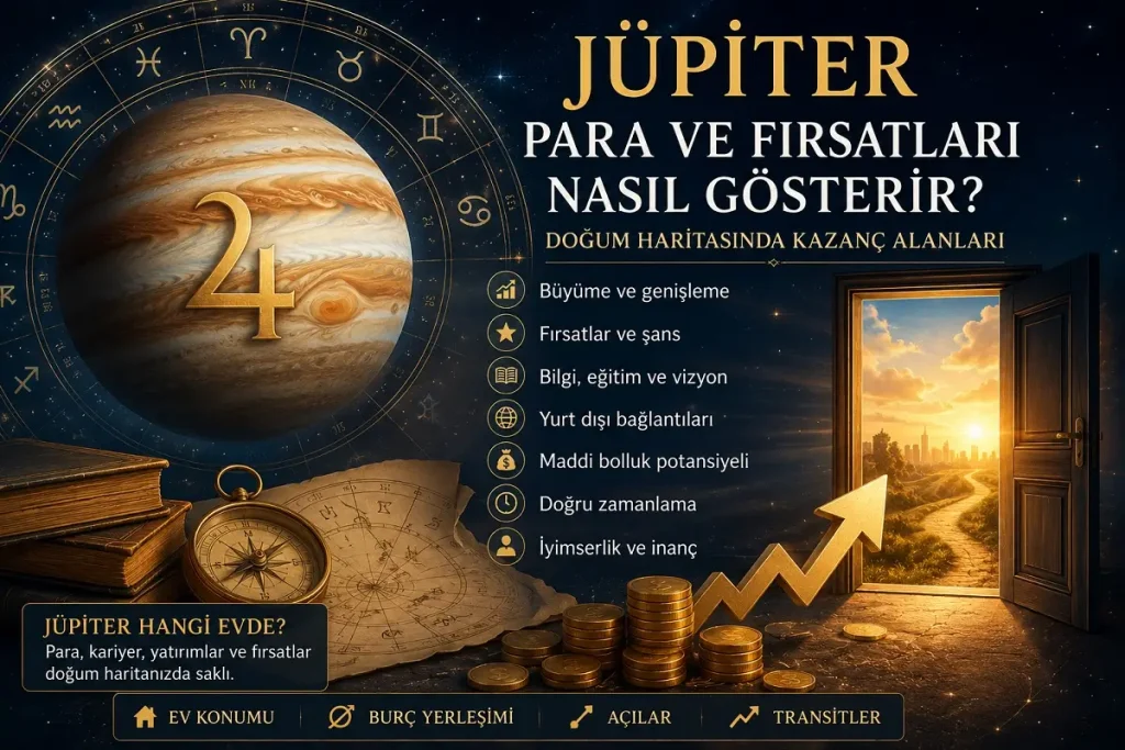 Jüpiter Para ve Fırsatları Nasıl Gösterir? Doğum Haritasında Kazanç Alanları