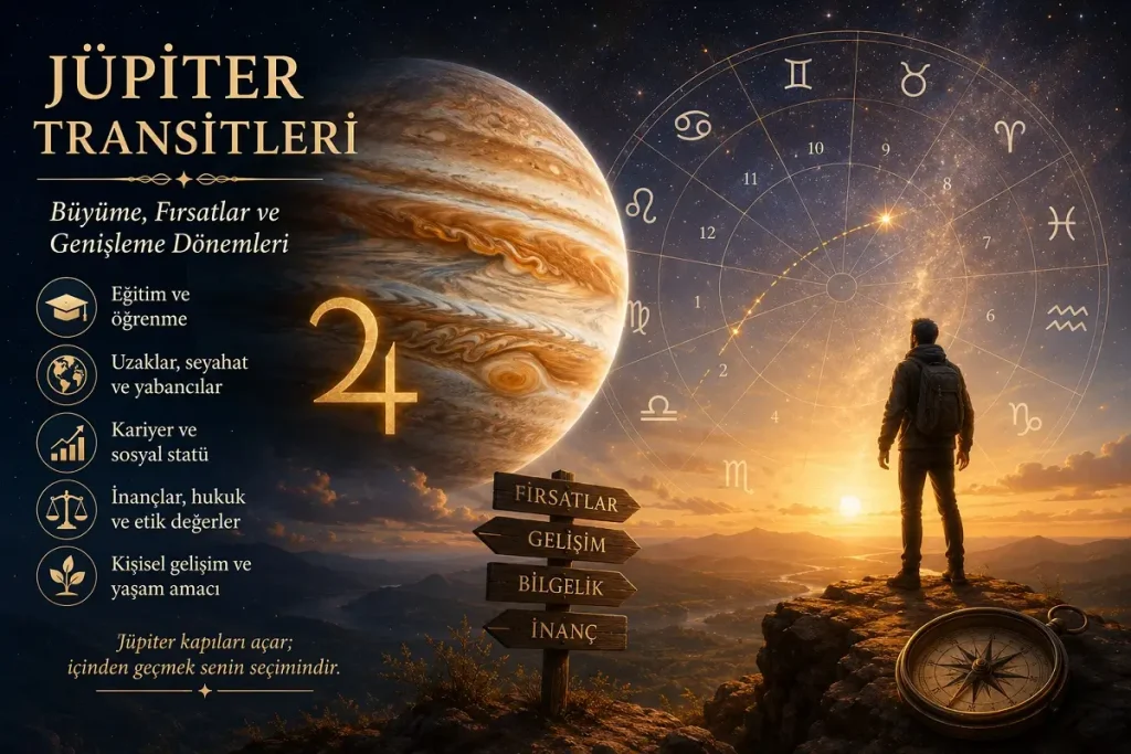 Jüpiter Transitleri: Etkileri, Evler ve Genişleme Alanları