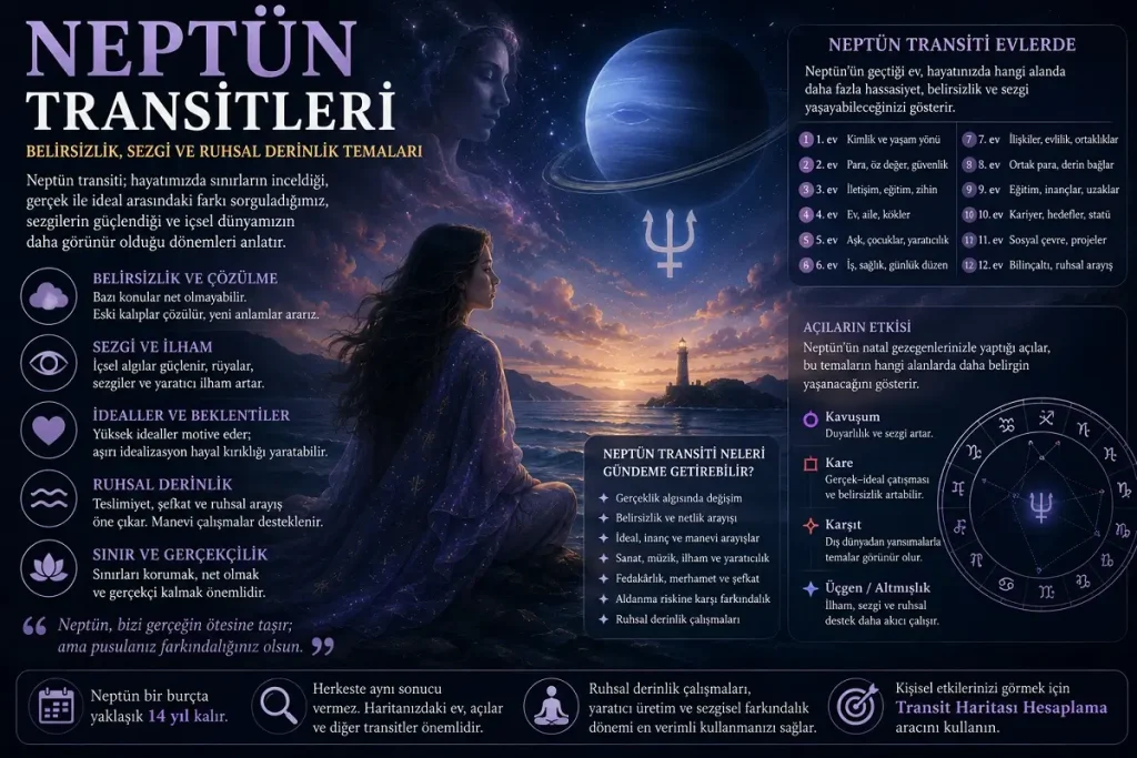 Neptün Transitleri: Etkileri, Evler ve Belirsizlik Temaları