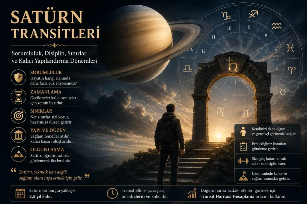 Satürn Transitleri: Doğum Haritasında Etkileri, Evler ve Açılar