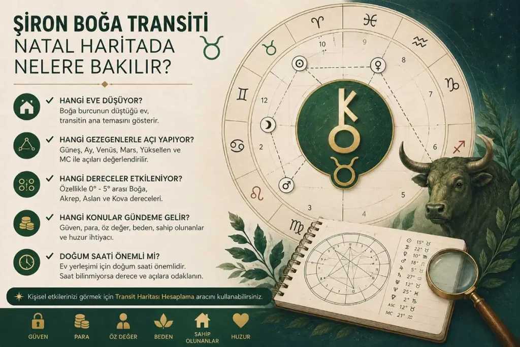 Şiron Boğa Transiti ile ilgili Natal Haritada Nelere Bakılır?