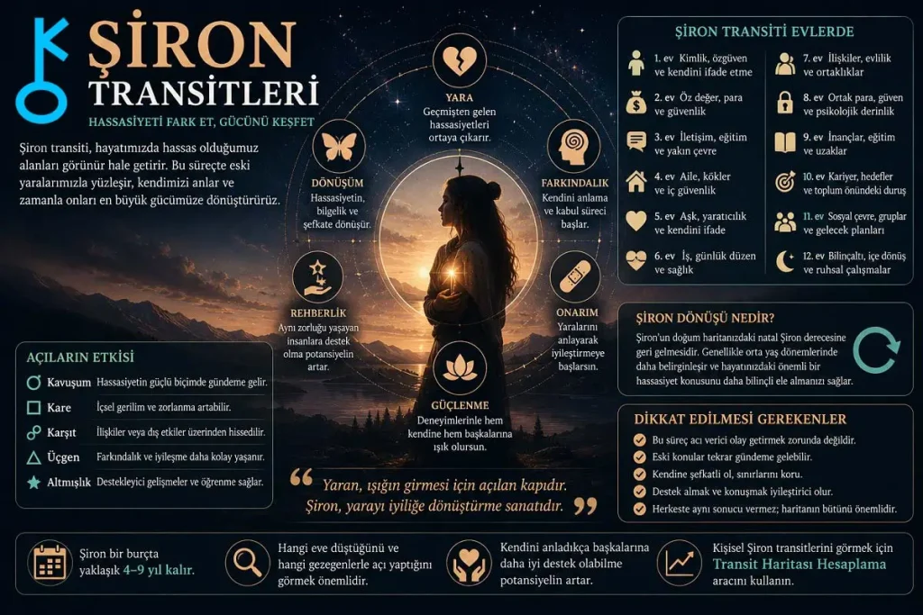 Şiron Transitleri: Etkileri, Evler ve Hassasiyet Alanları