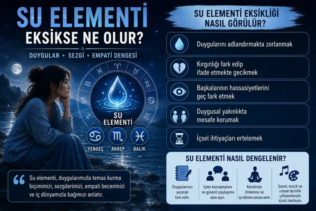 Su Elementi Eksikse Ne Olur? Doğum Haritasında Su Eksikliği