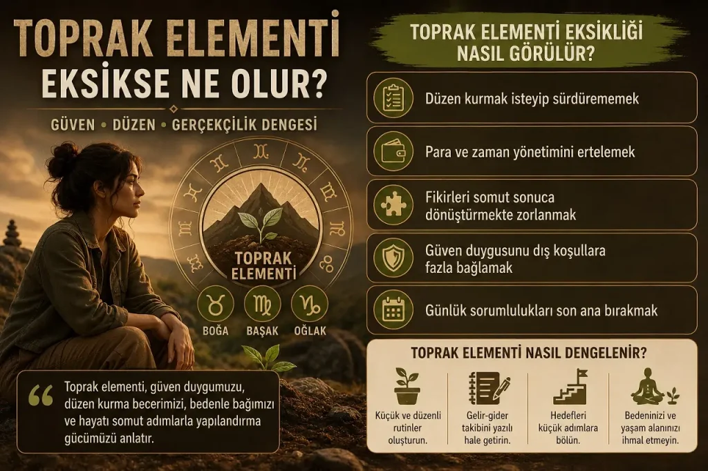 Toprak Elementi Eksikse Ne Olur? Doğum Haritasında Toprak Eksikliği