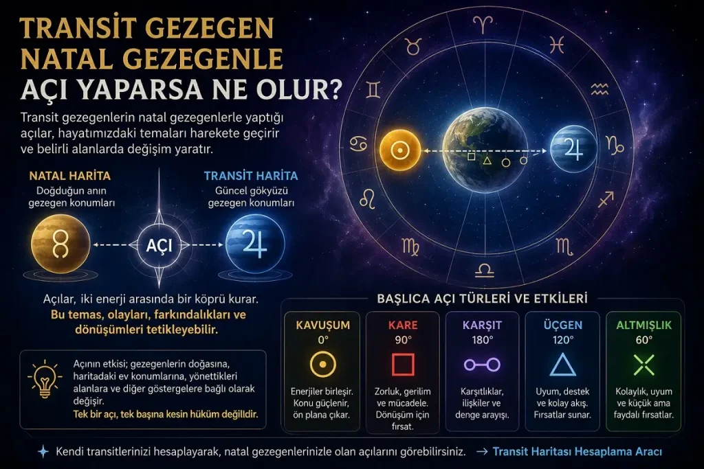 Transit Gezegen Natal Gezegenle Açı Yaparsa Ne Olur?