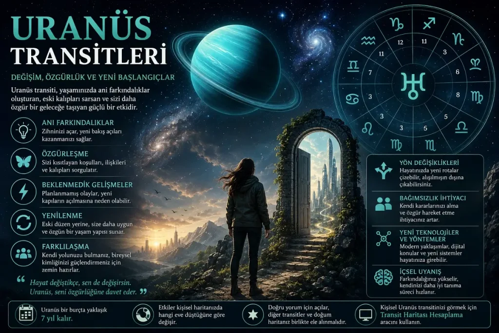 Uranüs Transitleri: Etkileri, Evler ve Değişim Alanları