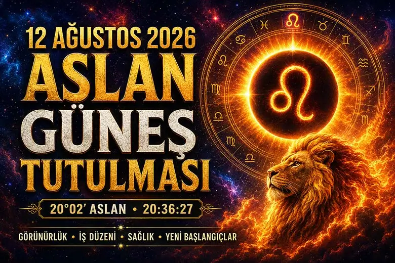 12 Ağustos 2026 Aslan Güneş Tutulması: Saat Kaçta, Derecesi ve Etkileri