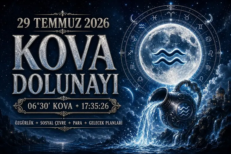 29 Temmuz 2026 Kova Dolunayı: Saat Kaçta, Derecesi ve Burçlara Etkileri