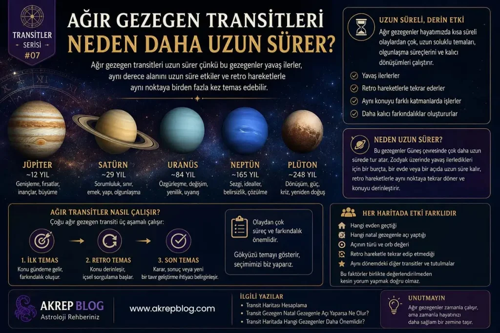 Ağır Gezegen Transitleri Neden Daha Uzun Sürer?