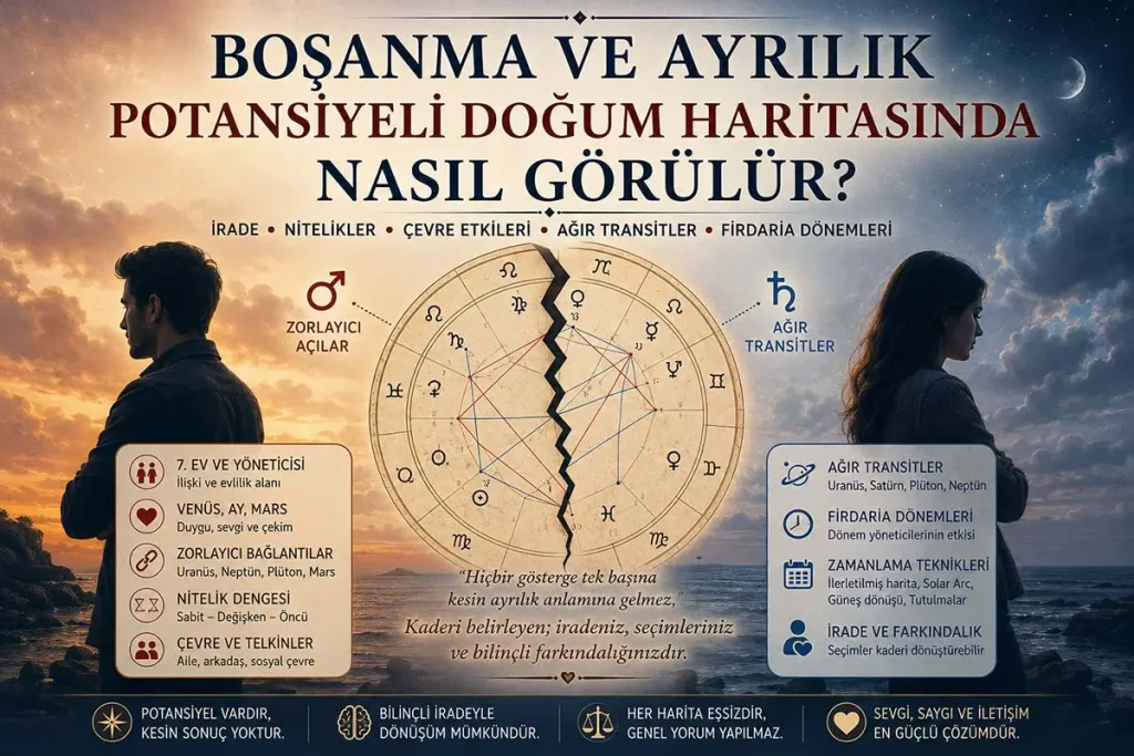 Boşanma ve Ayrılık Potansiyeli Doğum Haritasında Nasıl Görülür?