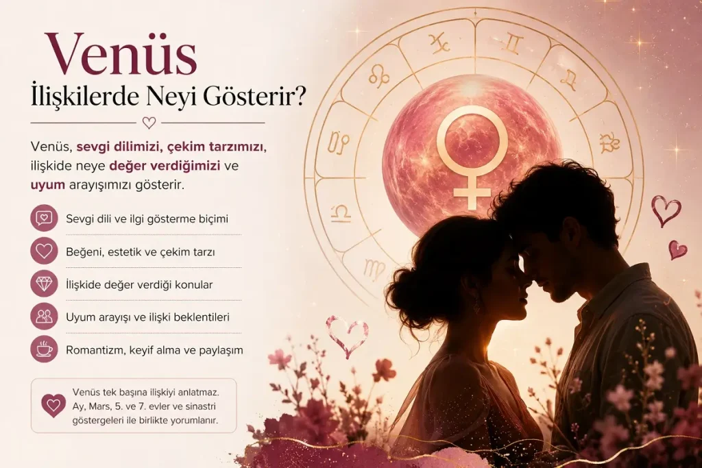 Venüs İlişkilerde Neyi Gösterir? Aşk, Değer ve Çekim Dili